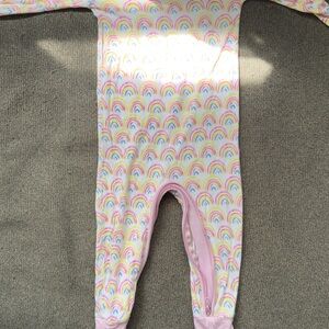 Little Sleepies Pink Footies One Piece with Sweet Pattern